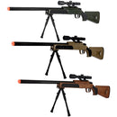 UKARMS MK51 Bolt Action Airsoft Sniper Rifle w/ Red Dot Sight & Bipod